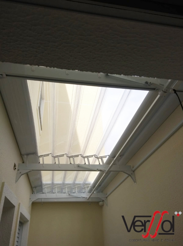Telhado Transparente de Abrir e Fechar Bertioga - Telhado Transparente para área Gourmet