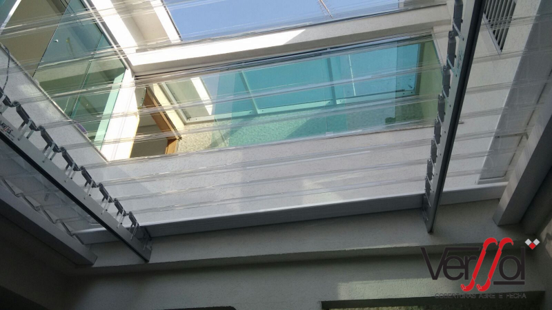 Telhado Transparente Retrátil Colombo - Telhado Transparente